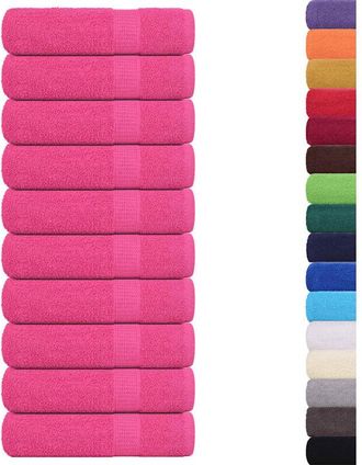 vidaXL Toallas de Baño 10 uds rosa 100x150 cm 360 g/m² 100% Algodón Vidaxl