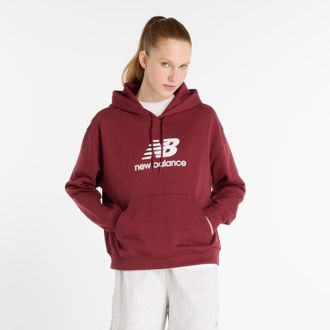 New Balance Kapuzensweatshirt NEW BALANCE Sport Essentials French Terry Logo Hoodie, Damen, Gr. XL, monarch burg, Obermaterial: 60% Baumwolle, 40% Polyester, Swea