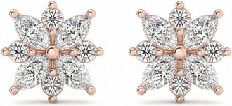 Pompeii3 1/2Ct Marquise Star Diamond Earrings 14k Gold Earrings Lab Grown