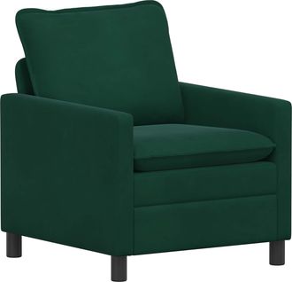 vidaXL Sof&aacute; Verde Oscuro 76 X 81 X 87,5 Cm Terciopelo Vidaxl