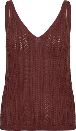 Mos Mosh Sleeveless Tops - Dames - Tops zonder mouwen - Bruin - S - Leer - Tops