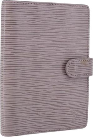 Louis Vuitton Pre-owned Day Planner Cover - Dames - Vintage Accessoires - Grijs - ONE Size - Leer - Vintage