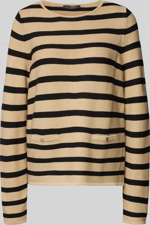Betty Barclay Strickpullover mit Ziertaschen in Beige, Größe 36