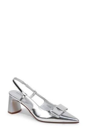 Berness Block Heel Slingback Sandal in Silver at Nordstrom Rack, Size 7.5