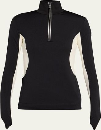 Moncler Colorblock Quarter-Zip Sweatshirt