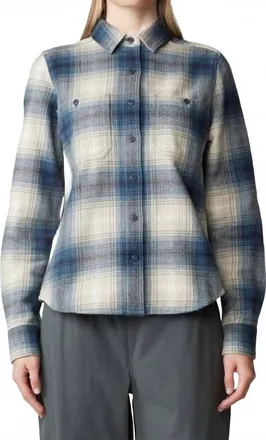 Mountain Hardwear Plusher Long Sleeve Shirt In Glacial
