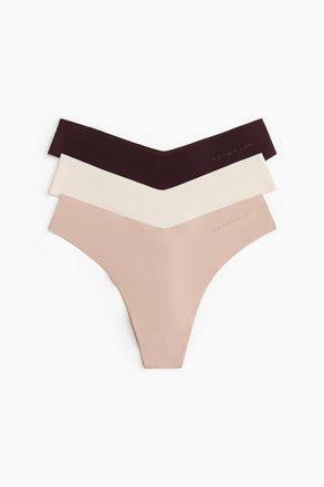 H&M 3er-Pack Sport-Tangas mit DryMove - Beige