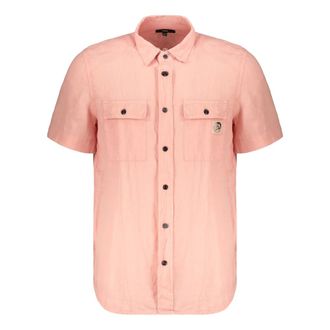 Diesel Short Sleeve Shirts, male, Pink, Size: S Short Blouse