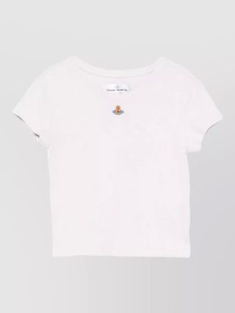 Vivienne Westwood cropped ribbed top round neck sleeves