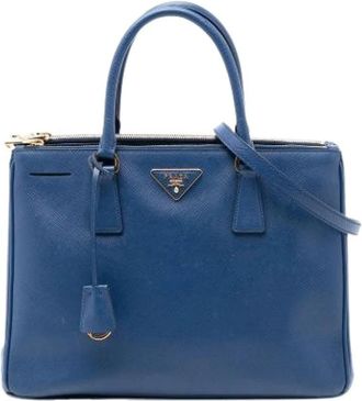 Prada Pre-owned Handbags, female, Blue, Size: ONE SIZE Pre-owned Leather Handbag