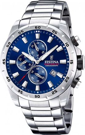 Festina F20463-2 Mens Timeless Chronograph Watch - Silver - One Size