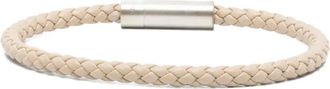 Le Gramme Bracciale Cable in pelle 7g - Toni neutri