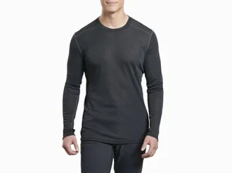 K&uuml;hl Akkomplice Crewneck Long Sleeve Perfprmance Shirt In Carbon