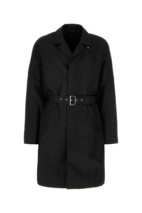 Prada Black Re Nylon Trench Coat