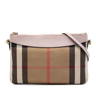 Burberry Pre-owned Burberry House Check Canvas Derby Peyton Crossbody Ladies YCFM5M4SFOX0G7NQ