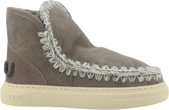 Mou Schoenen, Dames, Grijs, 37 EU, Leer, Eskimo Sneaker Bold Glitter Logo