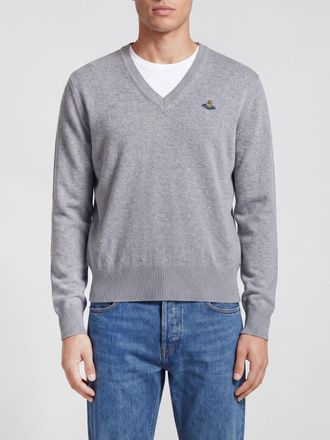 Vivienne Westwood Maglia in misto cashmere con scollo a V e logo Orb ricamato