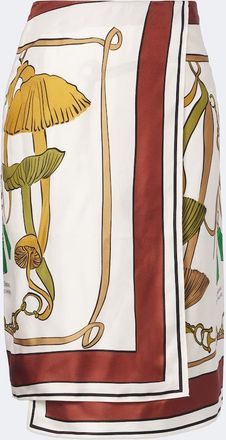 Dorothee Schumacher Gonna Cosmic Funghi in twill di seta