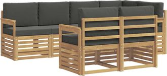 vidaXL Conjunto De Sof&aacute;s De Exterior 7 Uds. Blanco Y Antracita Vidaxl