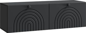 vidaXL Mueble Para Tv De Pared Negro 98 X 31 X 30 Cm Vidaxl