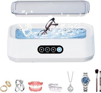 OEM Limpiador Ultras&oacute;nico - Lavador De Joyas - Limpieza Profunda - Frecuencia De 49000 Hz - Dep&oacute;sito De 650 Ml - Blanco