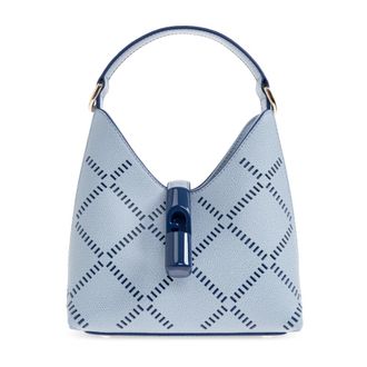 Furla Goccia Kleine Handtas - Dames - Handtassen - Blauw - ONE Size - Leer - Tassen
