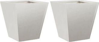 vidaXL Vidaxl - Jardineras 2 unidades acero inoxidable 30x30x30 cm