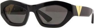 Bottega Veneta Ladies Black Geometric Sunglasses BV1221S 001