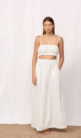 Mikoh Swimwear Delia Maxi Skirt In Bone