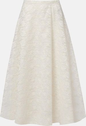 Max Mara Falda midi Avena bordada