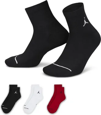 Nike Jordan Everyday Ankle Socks (3 Pairs) in Black | DX9655-902