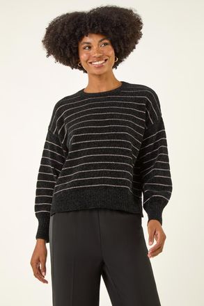 Roman Fluffy Stripe Knit Jumper