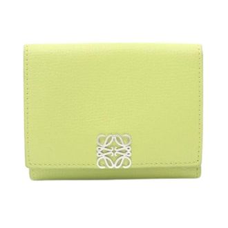 Loewe Pre-owned Wallets, female, Green, Size: ONE SIZE Pre-owned Anagram Leather Trifold Wallet