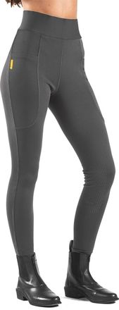 John Whitaker International Limited Womens Riding Tights with Silicone Knee Grey 12