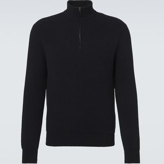 Agnona Jersey de cachemir con media cremallera