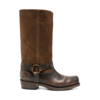 Golden Goose Botas con efecto desgastado - Shoes - Mujer - Marr&oacute;n - 37 EU