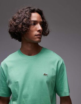 Lacoste midweight boxy fit T-shirt in light green