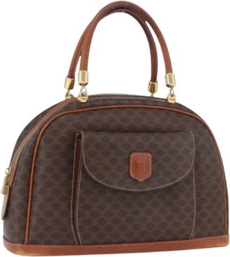 Celine Pre-owned Handbags, female, Brown, Size: ONE SIZE Pre-owned Vintage Macadam Hand Bag