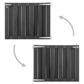 Berkfield Home Garden Gate WPC 100x80 cm Grey
