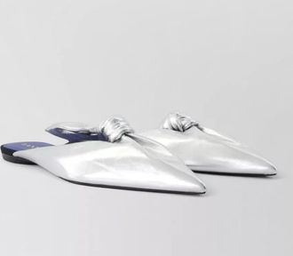 Lanvin leather bow mules