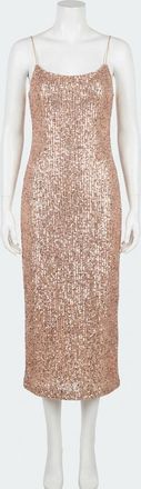 Z Supply Paulina Sequine Dress In Rose Gold