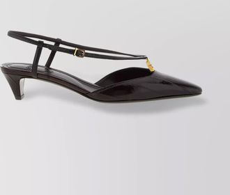 Fendi leather slingback pumps