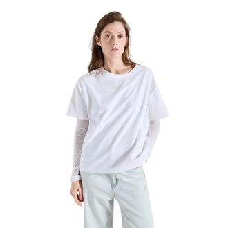American Vintage Mujer, Camisetas, Blanco, Talla: M