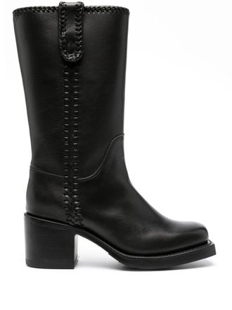 Hereu Aumandra 65mm leather boots - Black