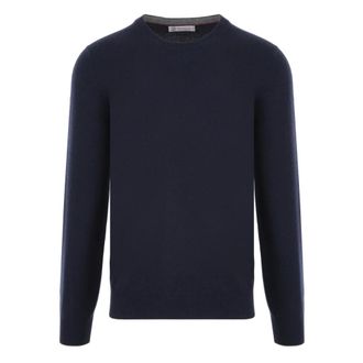 Brunello Cucinelli Brunello Cucinelli, Cashmere Knitwear, male, Blue, Size: 3XL Maglia