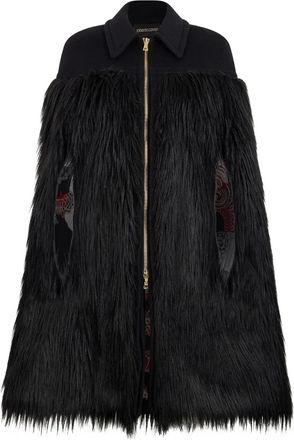 Roberto Cavalli Mantella con zip - Nero