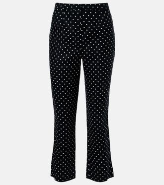 Faithfull The Brand Iria polka-dot linen capri pants