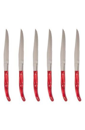 Fortessa Provencal 6-Piece Serrated Steak Knife Set in Red at Nordstrom Rack