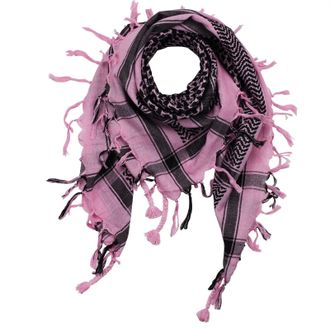 Freak Scene Kufiya - pink - black - 40x40 inch - Shemagh - Arafat scarf Palestinian PLO Pali-scarf - 100% cotton