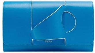 Perrin Paris LAsymetrique Clutch in Azur /White at Nordstrom